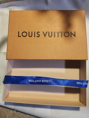 Louis Vuitton Orange Box with Blue Ribbon